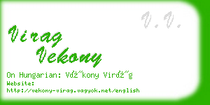 virag vekony business card